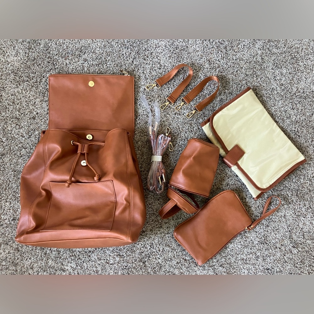 NEW MaySan vegan leather diaper bag